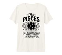 Soy un Piscis I Make The Rules Funny Zodiac Sign Cumpleaños Camiseta Premium