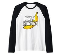 Soy un plátano Fruta Meme Banana Joke Camiseta Manga Raglan