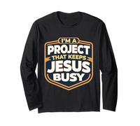 Soy un Proyecto Que Mantiene a Jesús Ocupado Funny Christian Christ Manga Larga