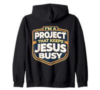 Soy un Proyecto Que Mantiene a Jesús Ocupado Funny Christian Christ Sudadera con Capucha
