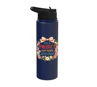 Soy un proyecto que mantiene a Jesús ocupado Humor cristiano divertido Stainless Steel Insulated Water Bottle