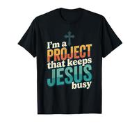 Soy un Proyecto Que Mantiene a Jesús Ocupado Vintage Camiseta