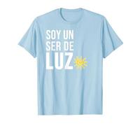 Soy un Ser de Luz Español Humanidad Empatía Paz Camiseta, Hombre, Azul Bebé, S