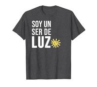Soy un Ser de Luz Español Humanidad Empatía Paz Camiseta, Hombre, Jaspeado Oscuro, XL