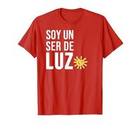 Soy un Ser de Luz Español Humanidad Empatía Paz Camiseta, Hombre, Rojo, M