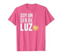 Soy un Ser de Luz Español Humanidad Empatía Paz Camiseta, Hombre, Rosa Jaspeado, 3XL