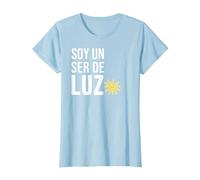 Soy un Ser de Luz Español Humanidad Empatía Paz Camiseta, Mujer, Azul Bebé, S