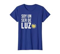 Soy un Ser de Luz Español Humanidad Empatía Paz Camiseta, Mujer, Azul Real, L