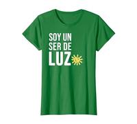 Soy un Ser de Luz Español Humanidad Empatía Paz Camiseta, Mujer, Verde Kelly, XL