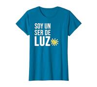 Soy un Ser de Luz Español Humanidad Empatía Paz Camiseta, Mujer, Zafiro, M