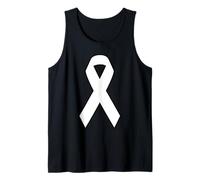 Soy un sobreviviente Conciencia del cáncer de pulmón Cinta Blanca Hombres Mujeres Camiseta sin Mangas