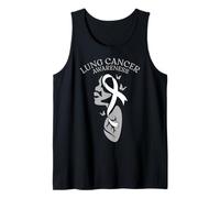 Soy un sobreviviente Conciencia del cáncer de pulmón Cinta Blanca Hombres Mujeres Camiseta sin Mangas