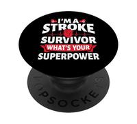Soy un sobreviviente de un accidente cerebrovascular ¿Cuál es tu Divertido sobreviviente PopSockets PopGrip Adhesivo