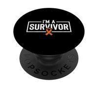 Soy un sobreviviente del cáncer de riñón Awarenes Cinta Naranja PopSockets PopGrip Adhesivo