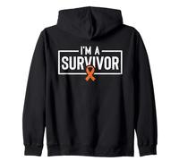 Soy un sobreviviente del cáncer de riñón Awarenes Cinta Naranja Sudadera con Capucha