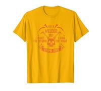 Soy un Soldador, no Puedo Arreglar la Estupidez. Camiseta, Hombre, Dorado Brillante, 3XL