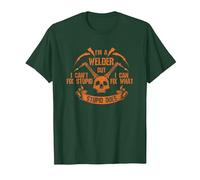 Soy un Soldador, no Puedo Arreglar la Estupidez. Camiseta, Hombre, Verde Bosque, XL
