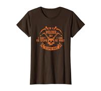 Soy un Soldador, no Puedo Arreglar la Estupidez. Camiseta, Mujer, Marrón, M
