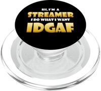 Soy un Streamer Haz lo Que Quiero Idgaf Funny Gamer IRL Streamer PopSockets PopGrip para MagSafe