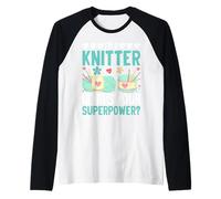 Soy un tejedor ¿Cuál es tu Superpoder? Camiseta Manga Raglan