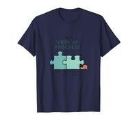 Soy un Trabajo en Progreso Crecimiento Lento Motivacional Camiseta, Hombre, Azul Marino, S
