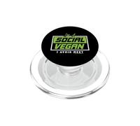 Soy un Vegano Social, Evito Conocer Divertido Vegetariano Introvertido PopSockets PopGrip para MagSafe