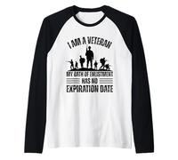 Soy un veterano Mi juramento de alistamiento no tiene fecha de vencimiento Camiseta Manga Raglan
