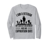 Soy un veterano Mi juramento de alistamiento no tiene fecha de vencimiento Manga Larga