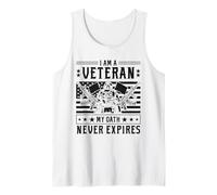 Soy un veterano Mi juramento nunca expira - Veterano patriótico Camiseta sin Mangas
