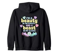 Soy Una Bestia De Belleza En Mis Tacos Pastel Candy Soccer Lovers Sudadera con Capucha