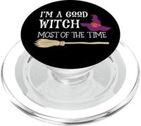 Soy una Buena Bruja la Mayor Parte del Tiempo, Divertidas Brujas de Halloween PopSockets PopGrip para MagSafe