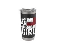 Soy una chica americana Vaso térmico de acero inoxidable de doble pared