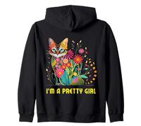 «Soy una chica bonita», linda amante de los gatos, para mujeres y niñas Cottagecore Sudadera con Capucha