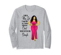 Soy una Chica de Mayo Cristiano Jesucristo Mujeres Negras Fuertes Manga Larga