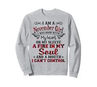 Soy una Chica de noviembre nací con mi corazón en la Manga Sudadera