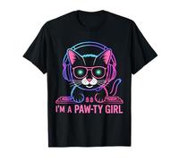 Soy una chica de pata linda dj de gato amante de la música Camiseta