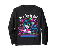 Soy una chica de pata linda dj de gato amante de la música Manga Larga