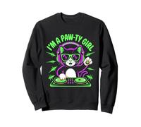 Soy una chica de pata linda dj de gato amante de la música Sudadera