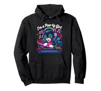 Soy una chica de pata linda dj de gato amante de la música Sudadera con Capucha