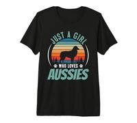Soy una Chica Que ama a los australianos - Silueta Retro Australiana Camiseta Premium