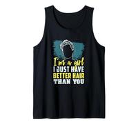 Soy una Chica Solo Tengo Mejor Cabello Que tú Orgullo de Cabello Corto Camiseta sin Mangas