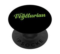 Soy una declaración Orgullosa Vegetariana PopSockets PopGrip Adhesivo