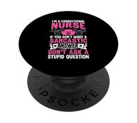 Soy una Enfermera correccional si no Quieres una answe sarcástica PopSockets PopGrip Adhesivo
