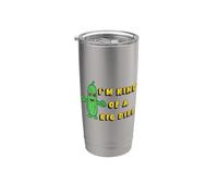 Soy una especie de pepino de eneldo grande Divertido pepinillo digno de eneldo Vaso térmico de acero inoxidable de doble pared