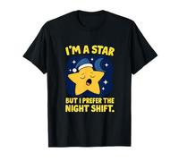 Soy una Estrella Pero Prefiero el diseño de Nerd de Ciencia Night Shift Camiseta