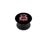 Soy una Hija Orgullosa de un Veterano Gracioso día de los Veteranos EE. UU PopSockets PopGrip Adhesivo