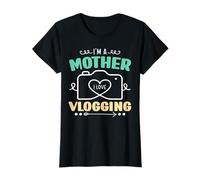 Soy una madre Me encanta vlogging Creador de contenido en redes sociales Camiseta