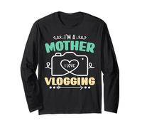 Soy una madre Me encanta vlogging Creador de contenido en redes sociales Manga Larga