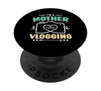 Soy una madre Me encanta vlogging Creador de contenido en redes sociales PopSockets PopGrip Adhesivo