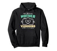 Soy una madre Me encanta vlogging Creador de contenido en redes sociales Sudadera con Capucha